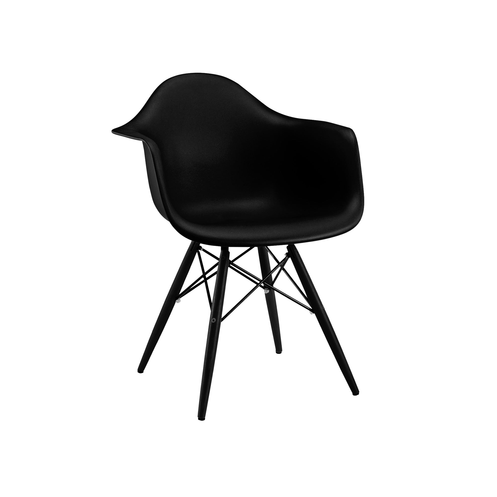 DesignLabMN-Trige Arm Chair Black Base (Set of 5)-Dining Chair-MODTEMPO