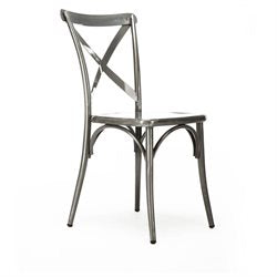 DesignLabMN-Cross Back Steel Side Chair (Set of 2)-Dining Chair-MODTEMPO