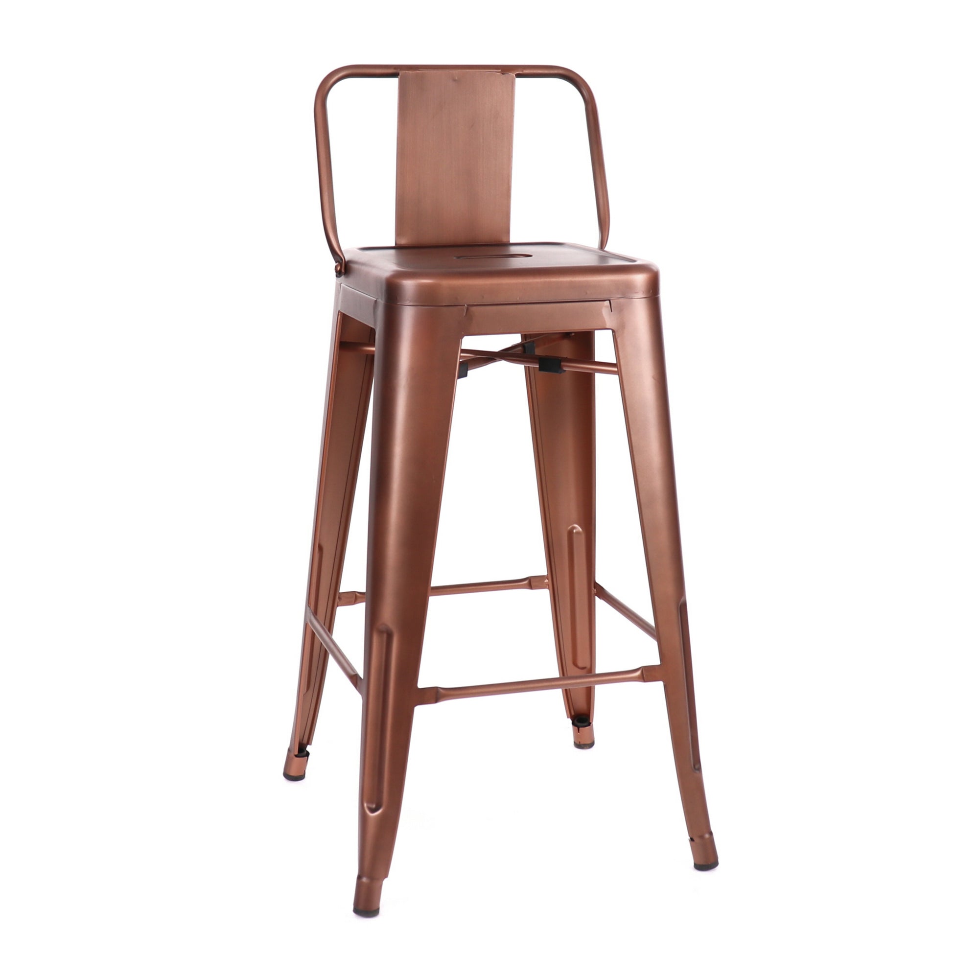 DesignLabMN-Dreux Low Back Steel Counter Stool 26 Inch (Set of 4)-Counter Stools-MODTEMPO