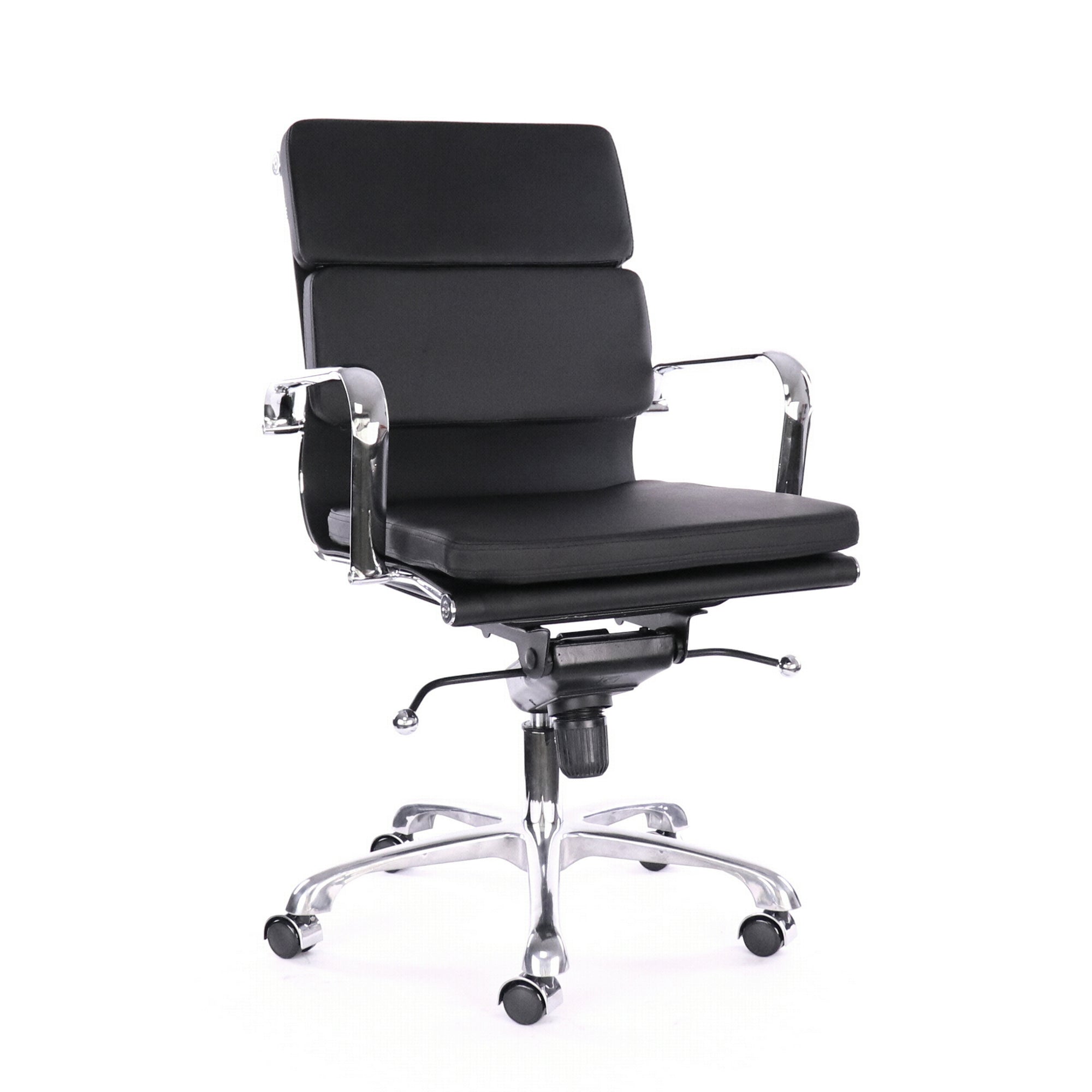 DesignLabMN-Century Padded Modern Classic Aluminum Office Chair-Office Chairs-MODTEMPO