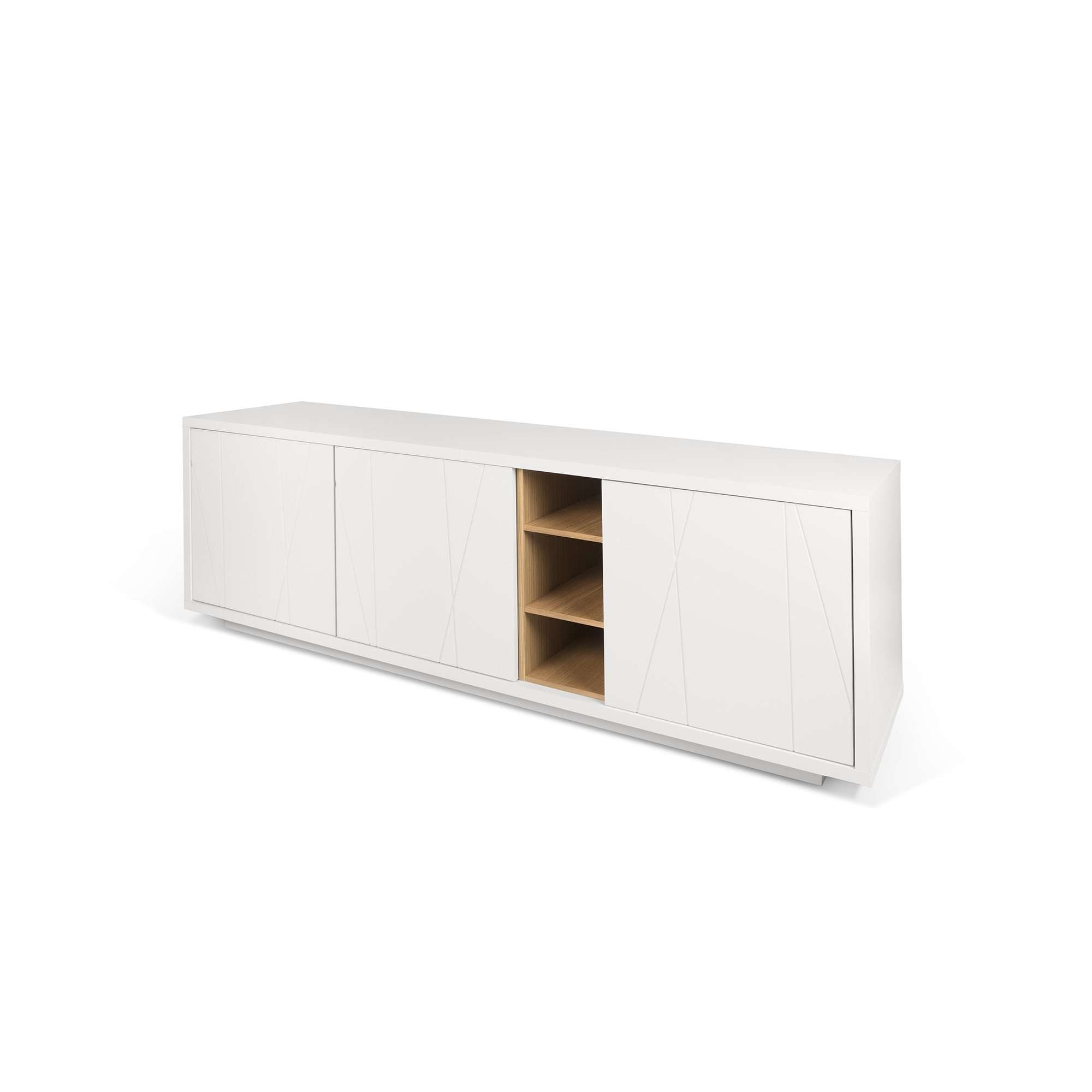 Tema Home-Niche Sideboard w/ Notched Doors & White Base 168076-NICHESNW-Sideboard-MODTEMPO
