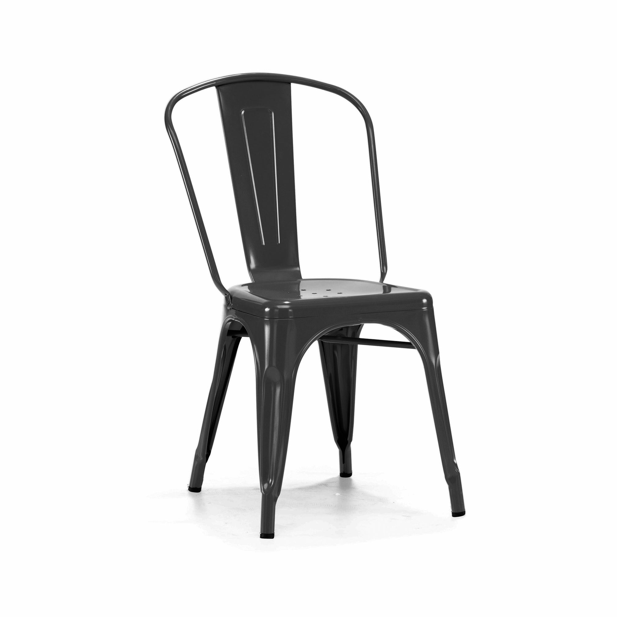 DesignLabMN-Dreux Glossy Steel Side Chair (Set of 4)-Dining Chair-MODTEMPO