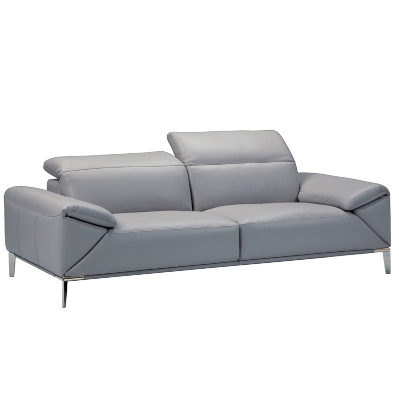 Bellini-Greta Light Grey Sofa With Adjustable Neck Cushions and Arm Rests-Sofas-MODTEMPO