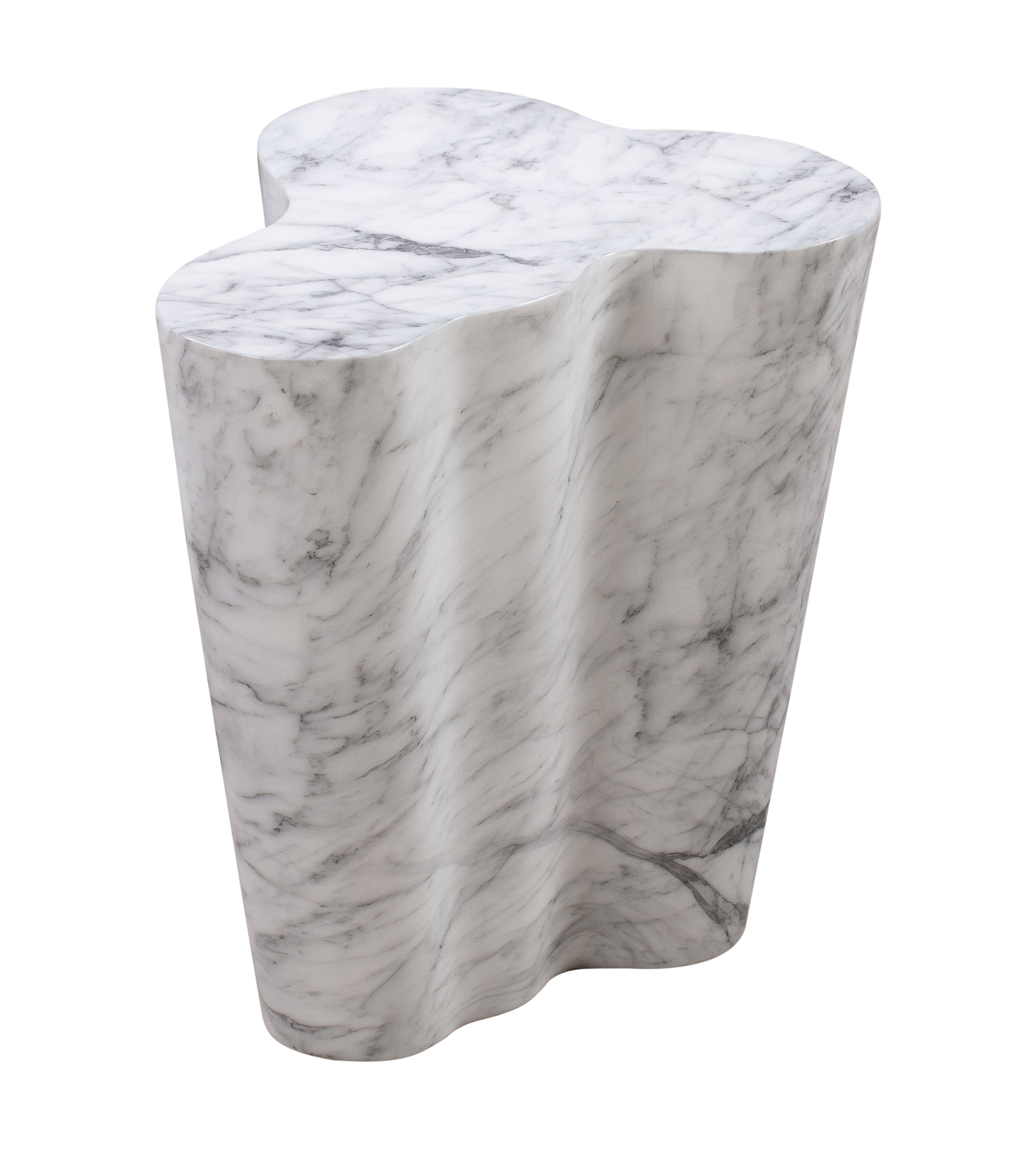 TOV-Slab Marble Tall Side Table-End/Side Tables-MODTEMPO