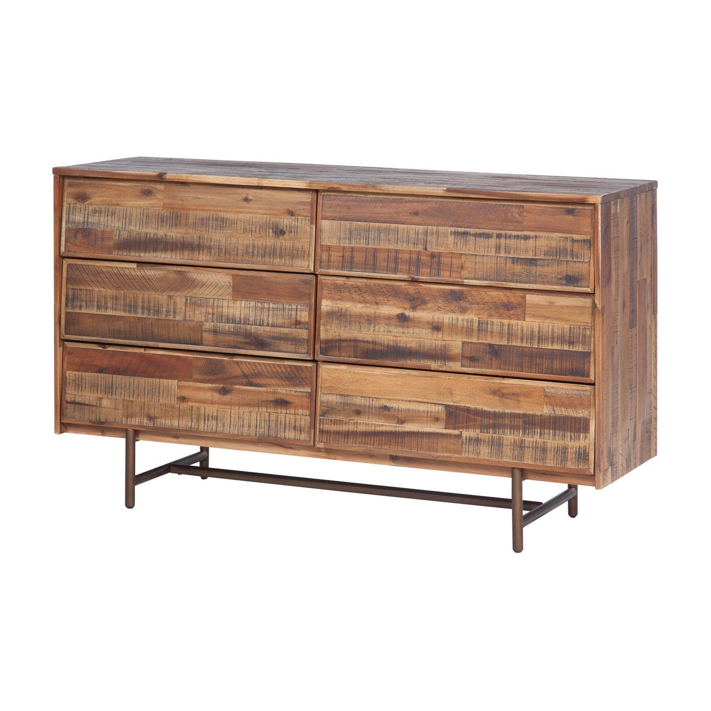 Tov-Bushwick Wooden 6 Drawer Dresser-Dressers-MODTEMPO