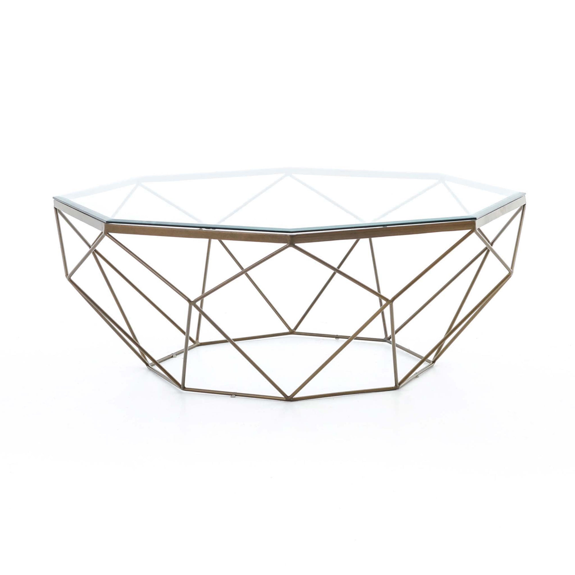 MODTEMPO Signature-Marlow Geometric Coffee Table-Antique Brass-Coffee Tables-MODTEMPO