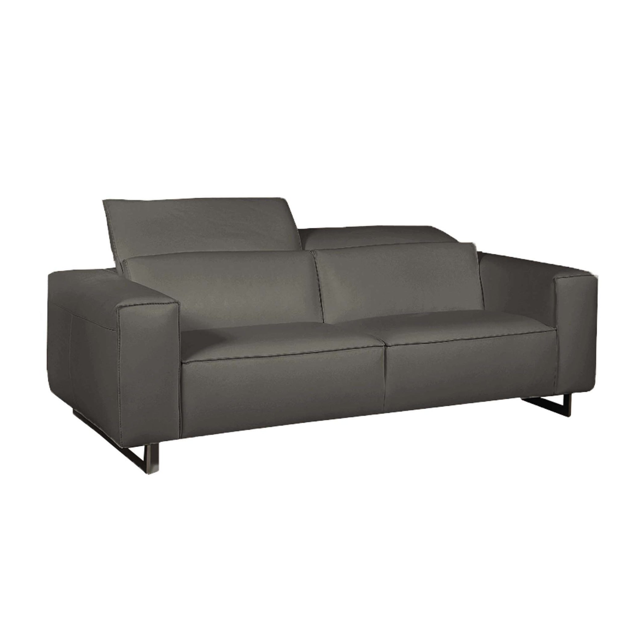 Bellini-Giadia Dark Grey Sofa With Adjustable Neck Cushions-Sofas-MODTEMPO
