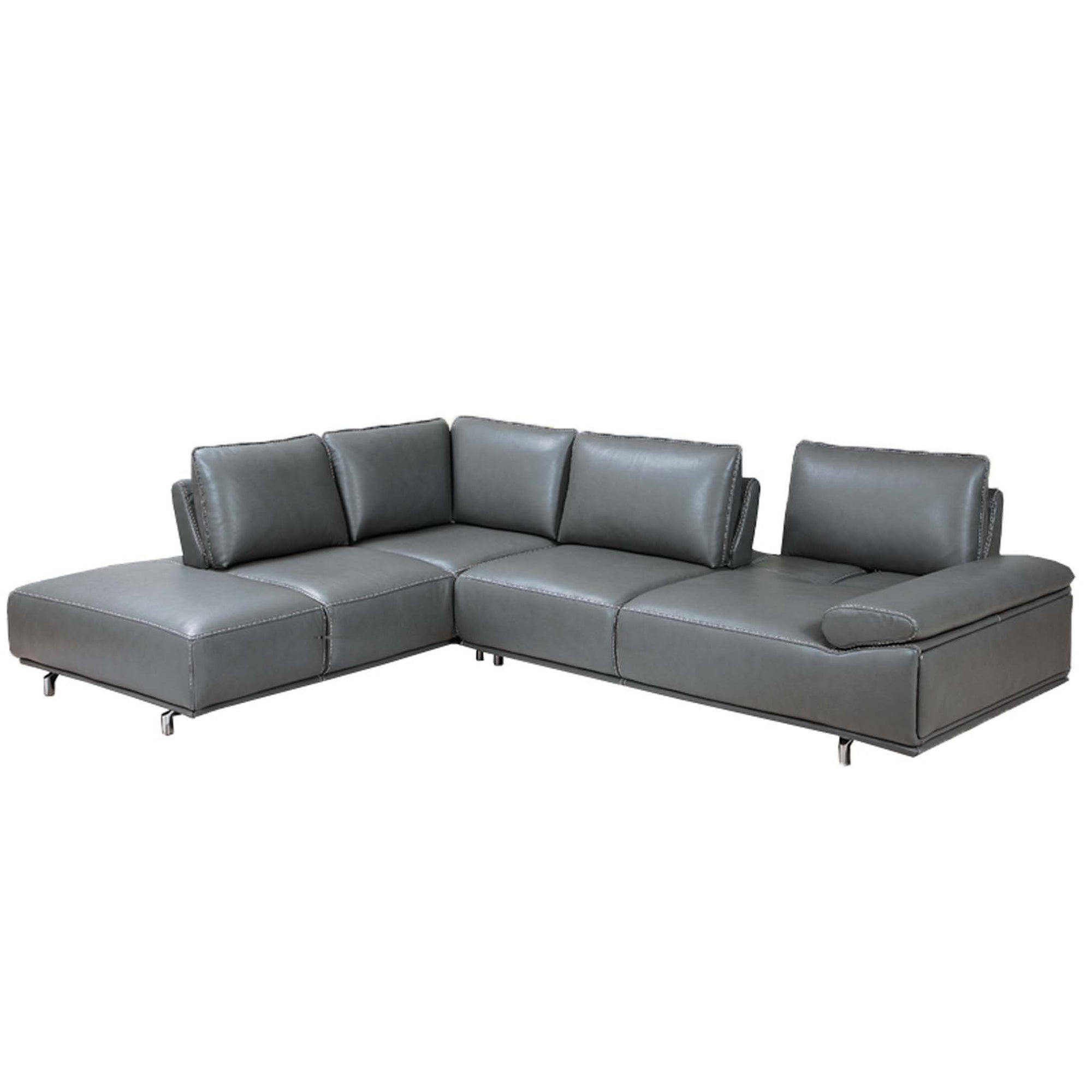 Bellini-Roxanne Left Hand Facing Sectional #35607 With Adjustable Back & Arm Cushions-Sectionals-MODTEMPO