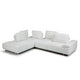 Roxanne Left Hand Facing White Sectional With Adjustable Back & Arm Cushions