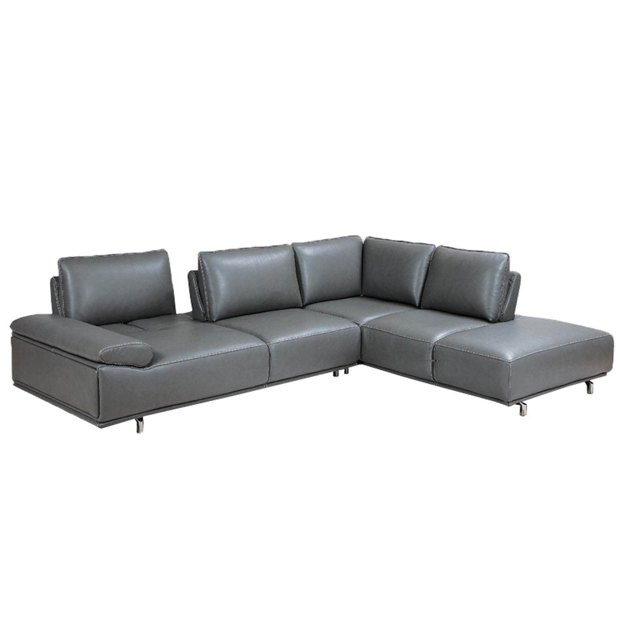 Bellini-Roxanne Right Hand Facing Sectional #35607 With Adjustable Back & Arm Cushions-Sectionals-MODTEMPO
