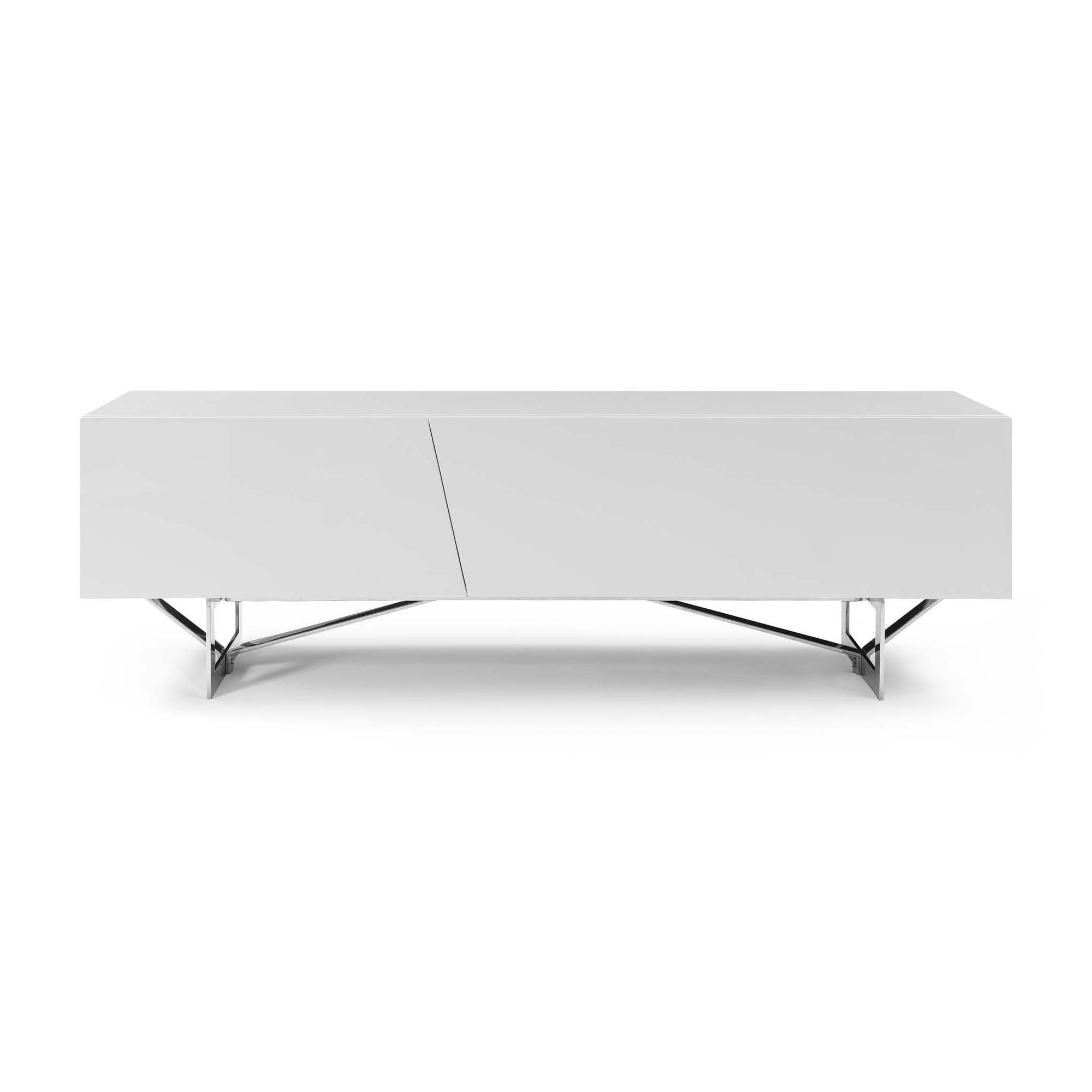 Bellini-Saleen TV Stand Gloss W/ Stainless Steel Legs-TV Stands-MODTEMPO