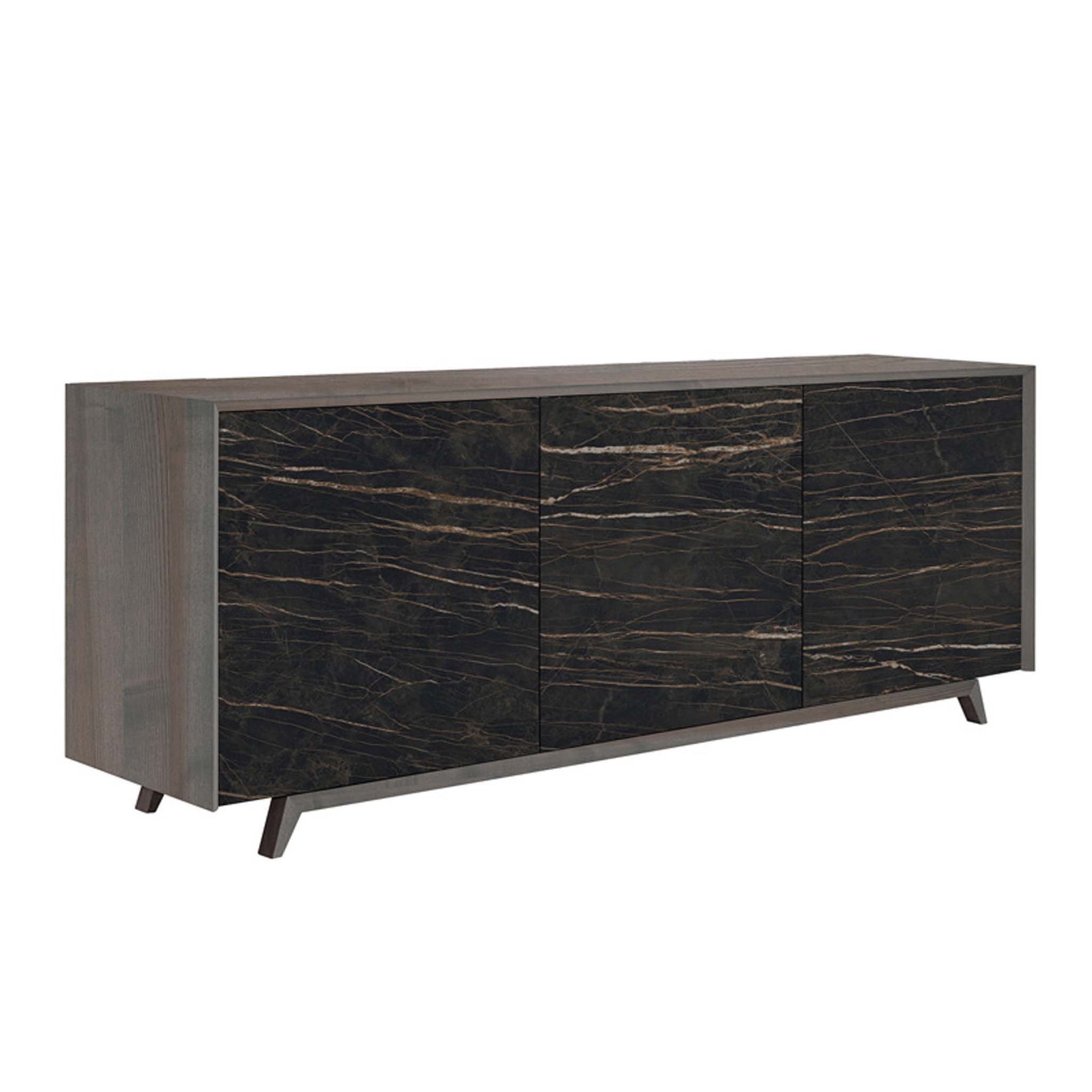 Bellini-Tischlein Sideboard with Ash Body and Noir Desir Ceramic Doors-Sideboards & Buffets-MODTEMPO
